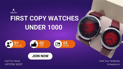 Unveiling the Best First Copy Watches Under Rs.1000 